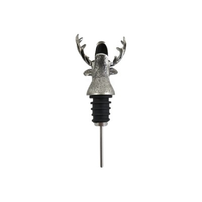 Popular eco friendly metal luxury deer head animal wine pourers