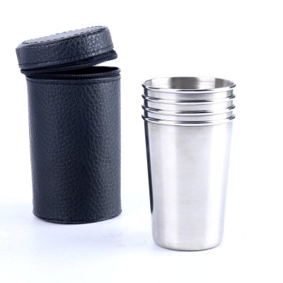 180ml 4pcs Wine Beer Whiskey hot coffee milk tea Mugs Outdoor Travel Cup Camping Stainless Steel Cup